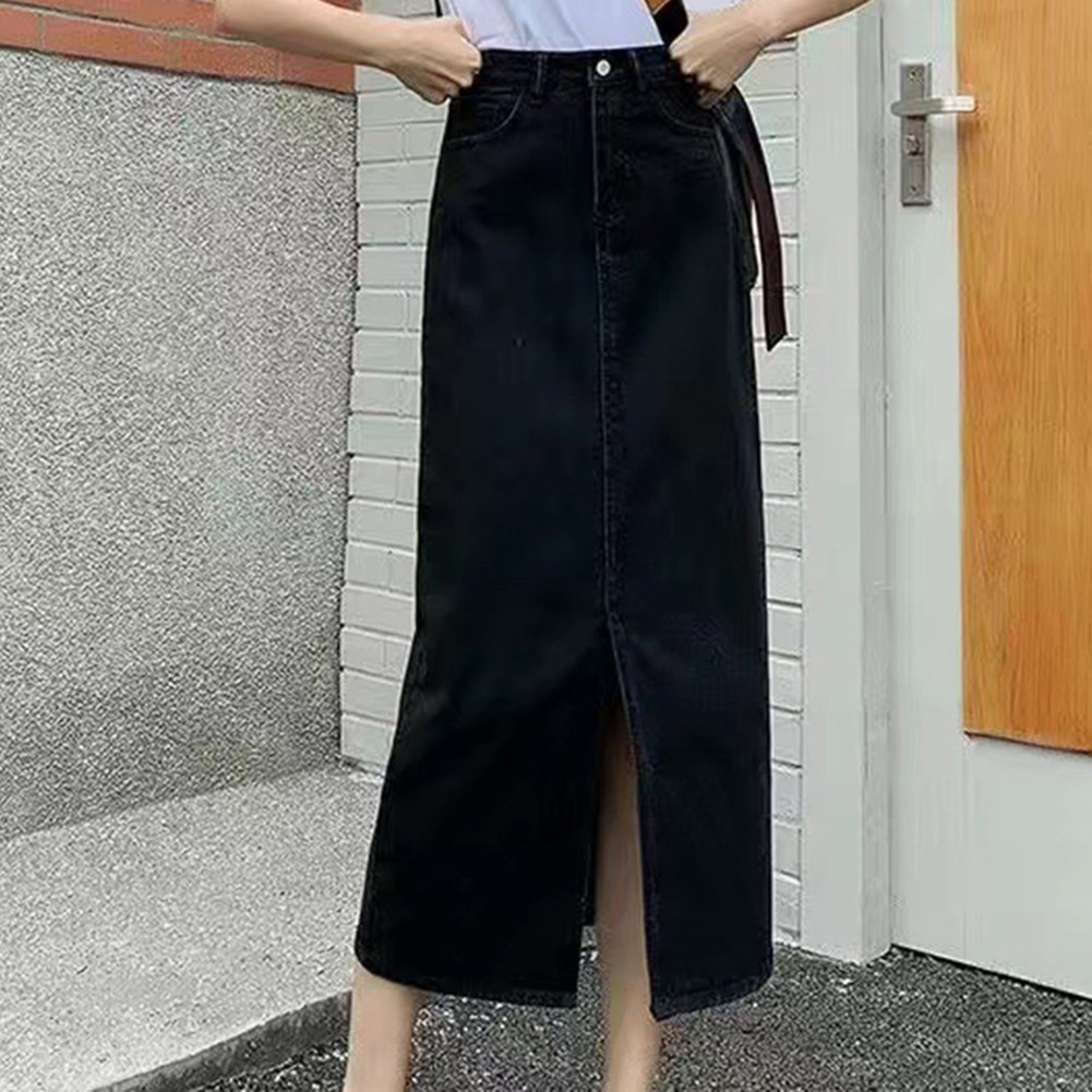 Long Skirt Female Daily Parties Vintage A-line High Waisted Knee Length - Picture 33 of 38