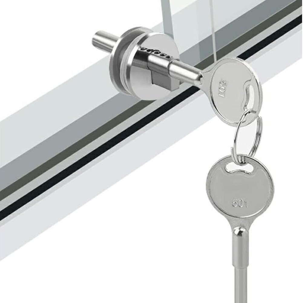Display case Sliding Glass Door Lock with Keys Counter jewelry cabinet Hardware - Picture 25 of 36
