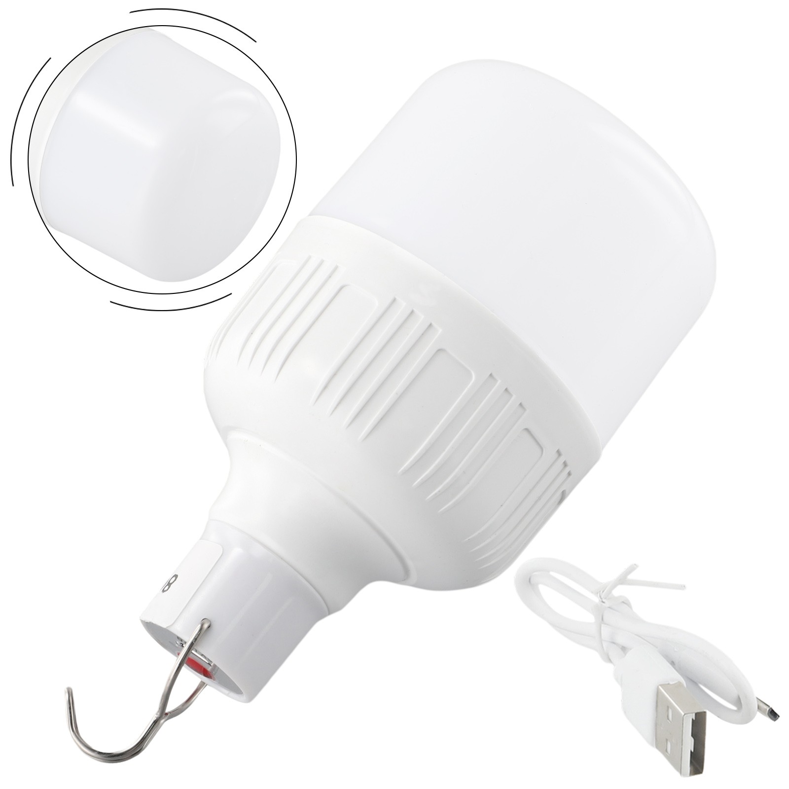 Solar Charging Bulb Outdoor Light USB Cable USB Rechargeable - Picture 40 of 48