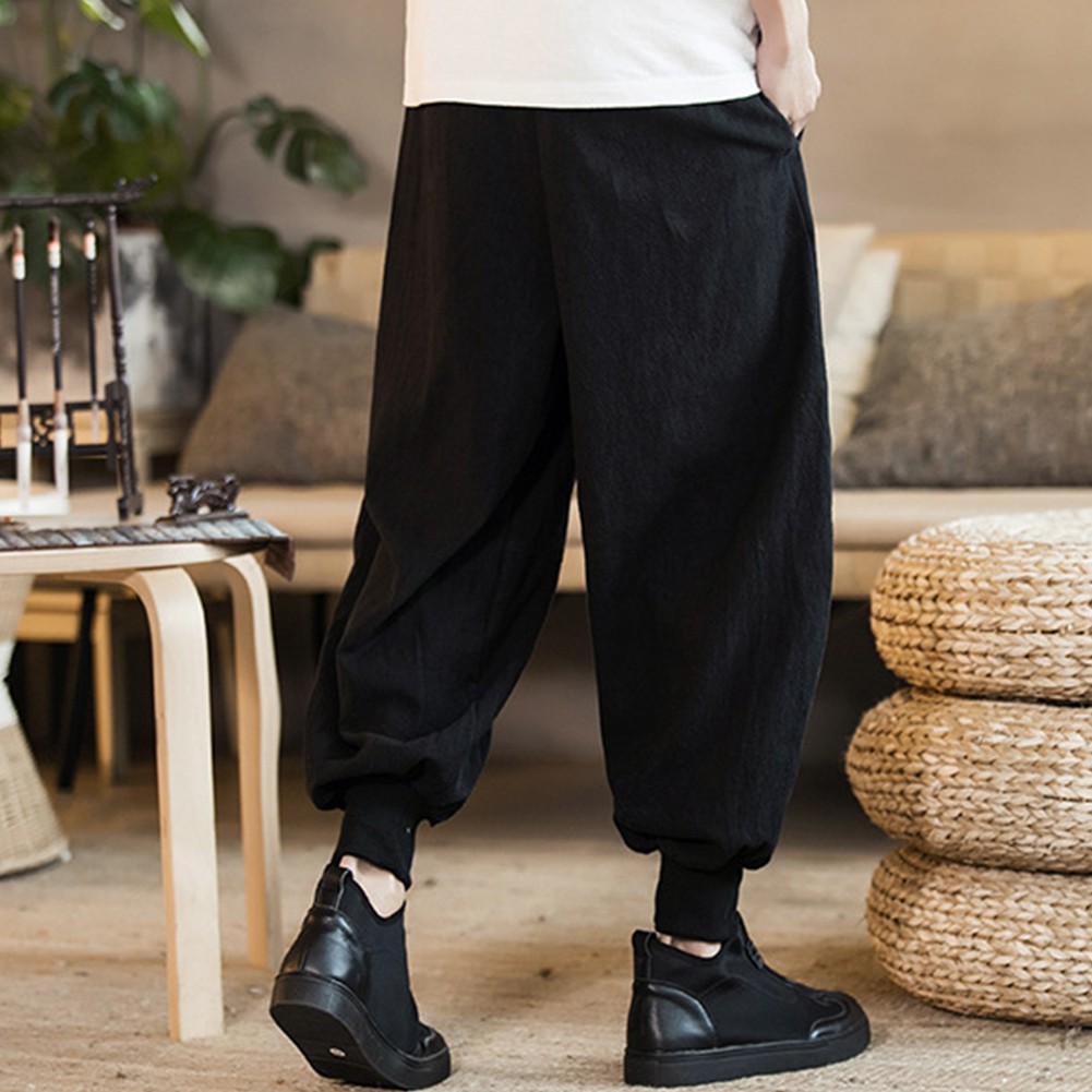Sport Gym Yoga Baggy Drop crotch Pants Mens Casual Streetwear Trousers - Picture 23 of 44