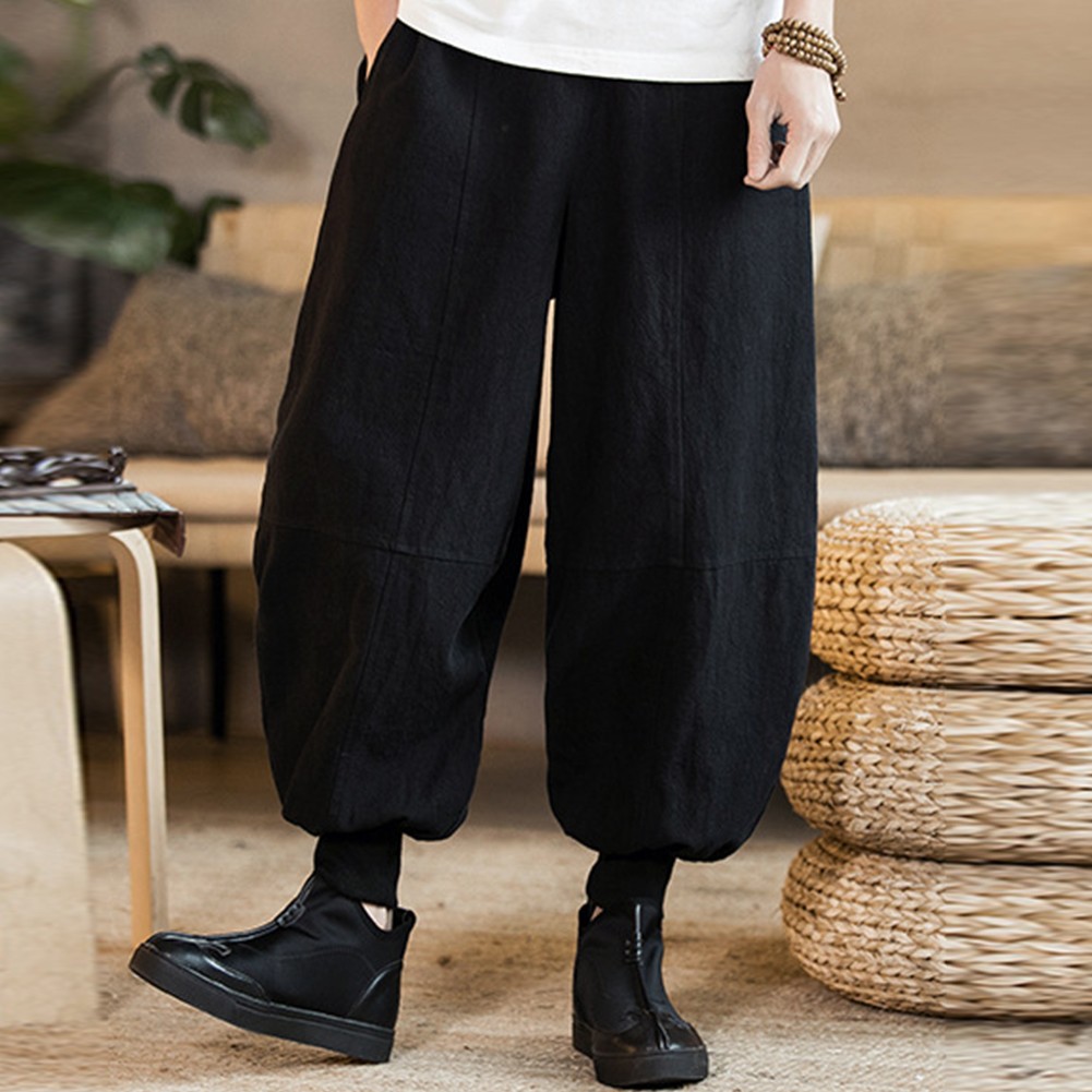 Sport Gym Yoga Baggy Drop crotch Pants Mens Casual Streetwear Trousers - Picture 18 of 44