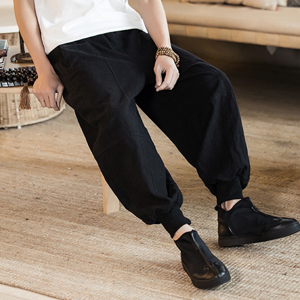 Sport Gym Yoga Baggy Drop crotch Pants Mens Casual Streetwear Trousers - Picture 22 of 44