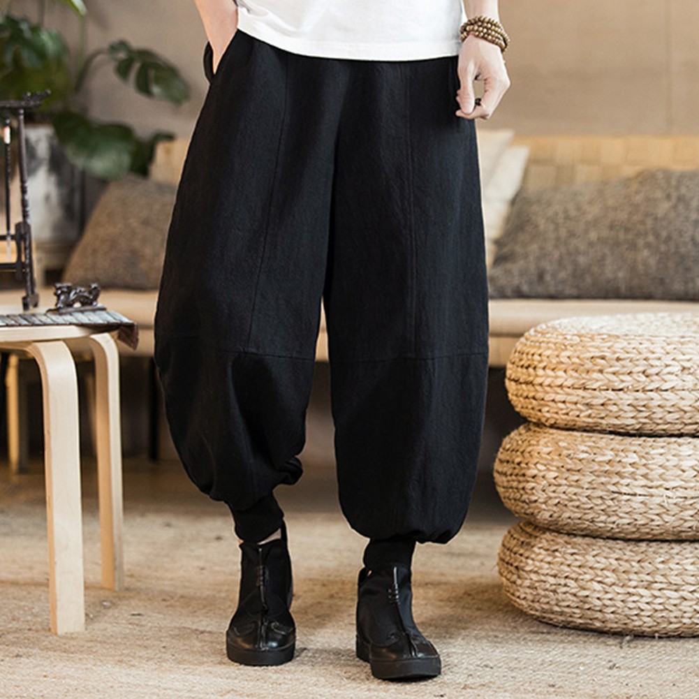 Sport Gym Yoga Baggy Drop crotch Pants Mens Casual Streetwear Trousers - Picture 13 of 44