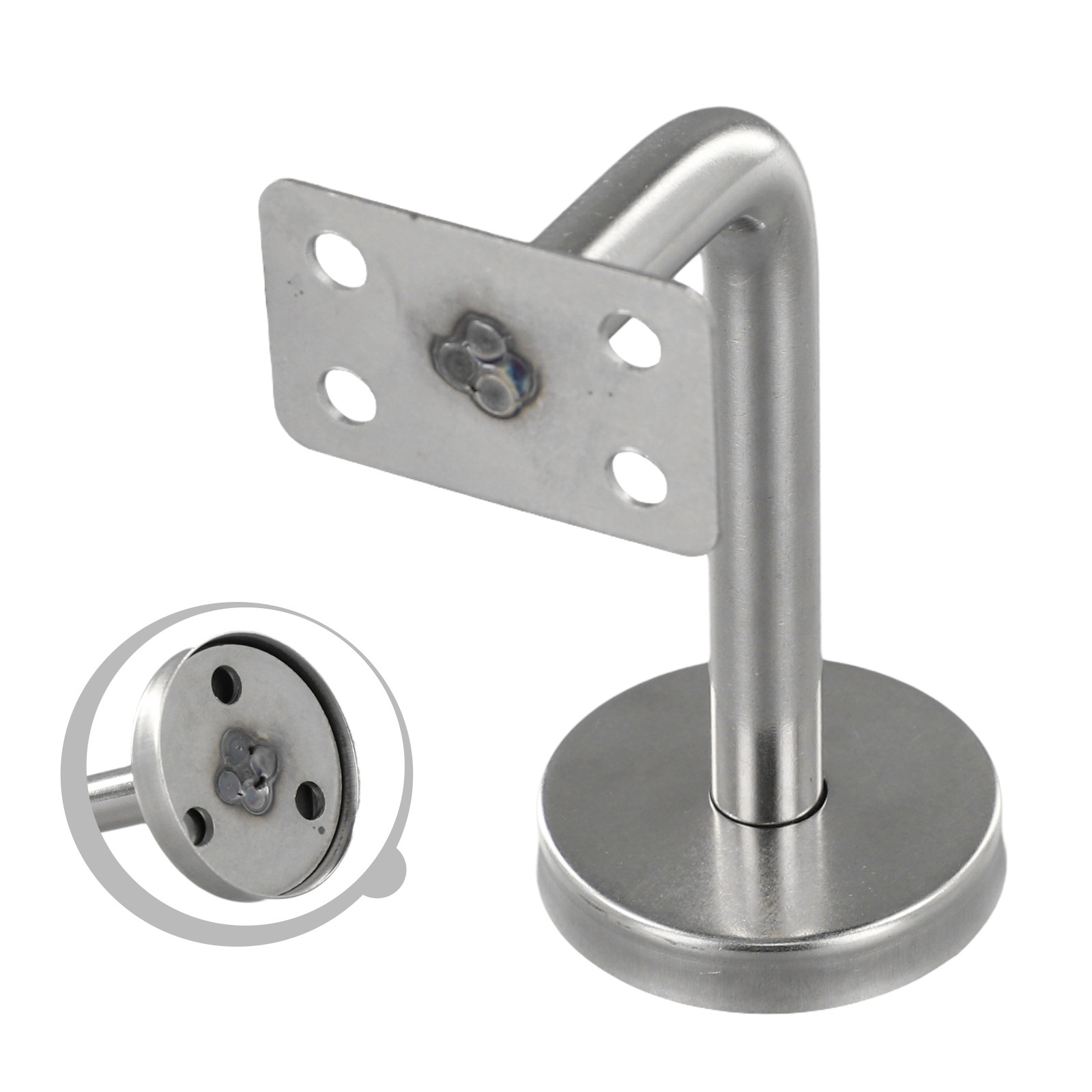 Stainless Steel Handrail Bracket Bannister Wall Glass Holder Support Balustrade