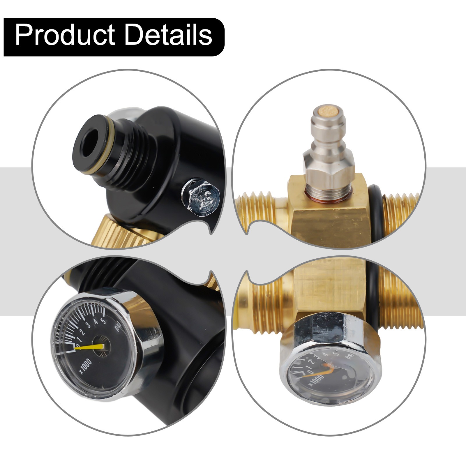 PCP-Paintball Air-Tank Cylinder Regulator Adjustable Pressure HPA Tank Pin-Valve - Picture 23 of 33
