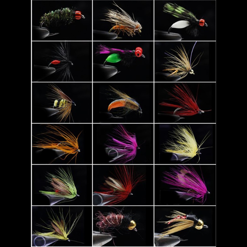 Lachs Fishing Flies Kit Mit Trocken/nass Ameisen Fliege Fliegen Für Bass - Bild 41 von 48