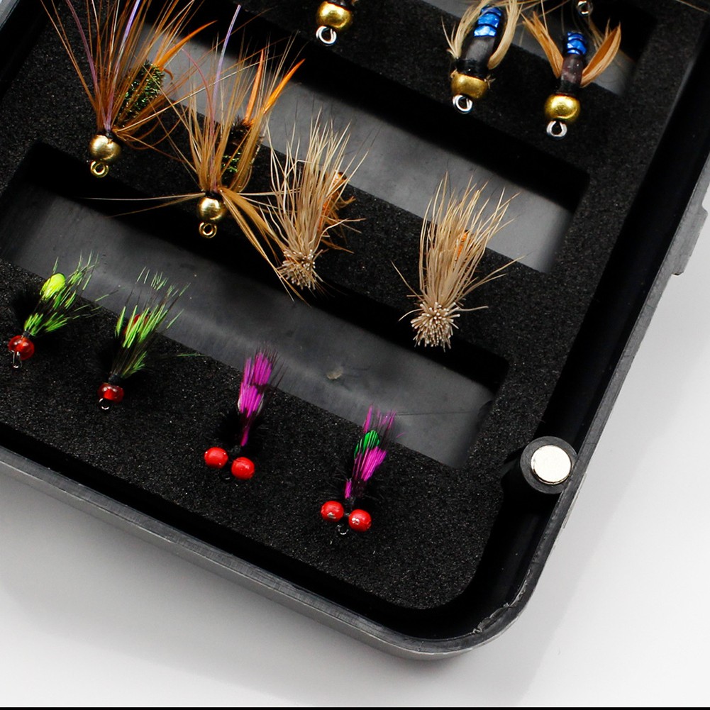 Lachs Fishing Flies Kit Mit Trocken/nass Ameisen Fliege Fliegen Für Bass - Bild 48 von 48