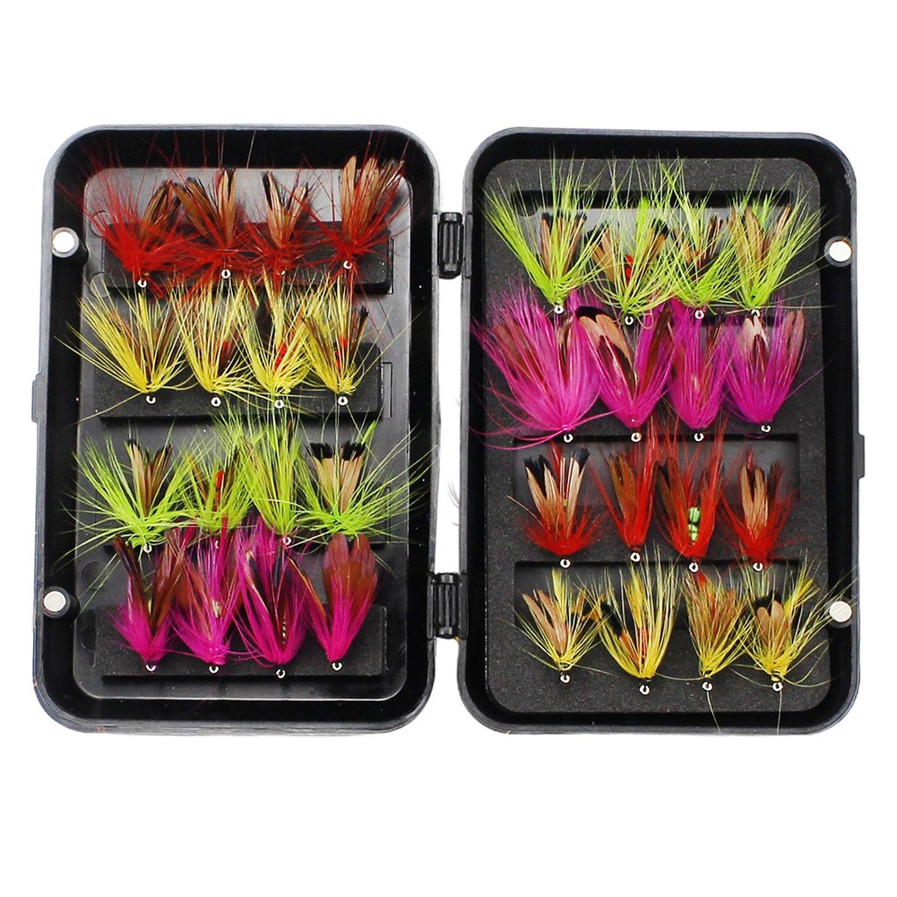 Lachs Fishing Flies Kit Mit Trocken/nass Ameisen Fliege Fliegen Für Bass - Bild 37 von 48