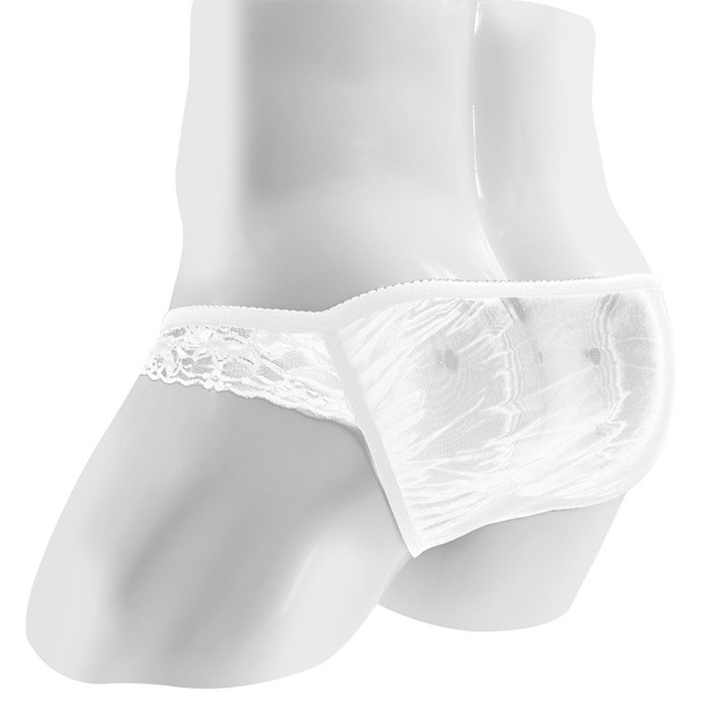 Bequem Unterwäsche Slip Schwarz Sissy Dessous Slip Spitze Tanga Beutel - Bild 14 von 36