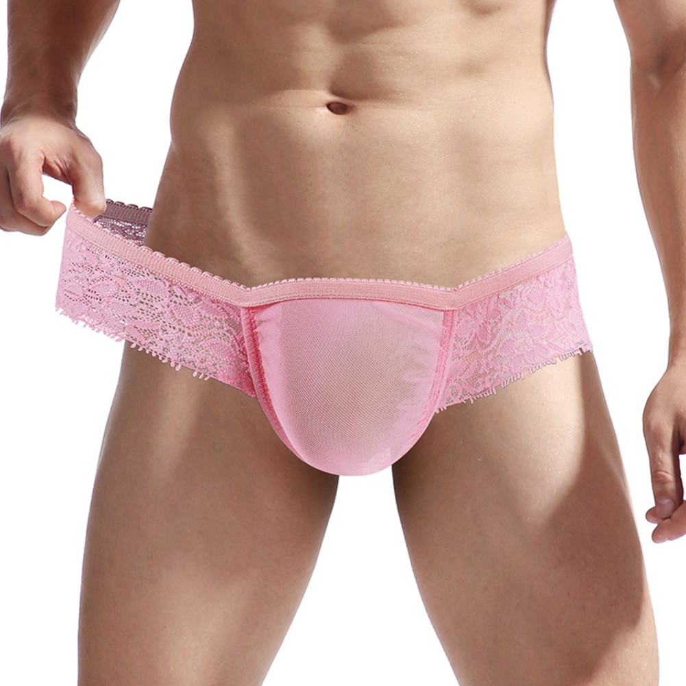 Bequem Unterwäsche Slip Schwarz Sissy Dessous Slip Spitze Tanga Beutel - Bild 33 von 36