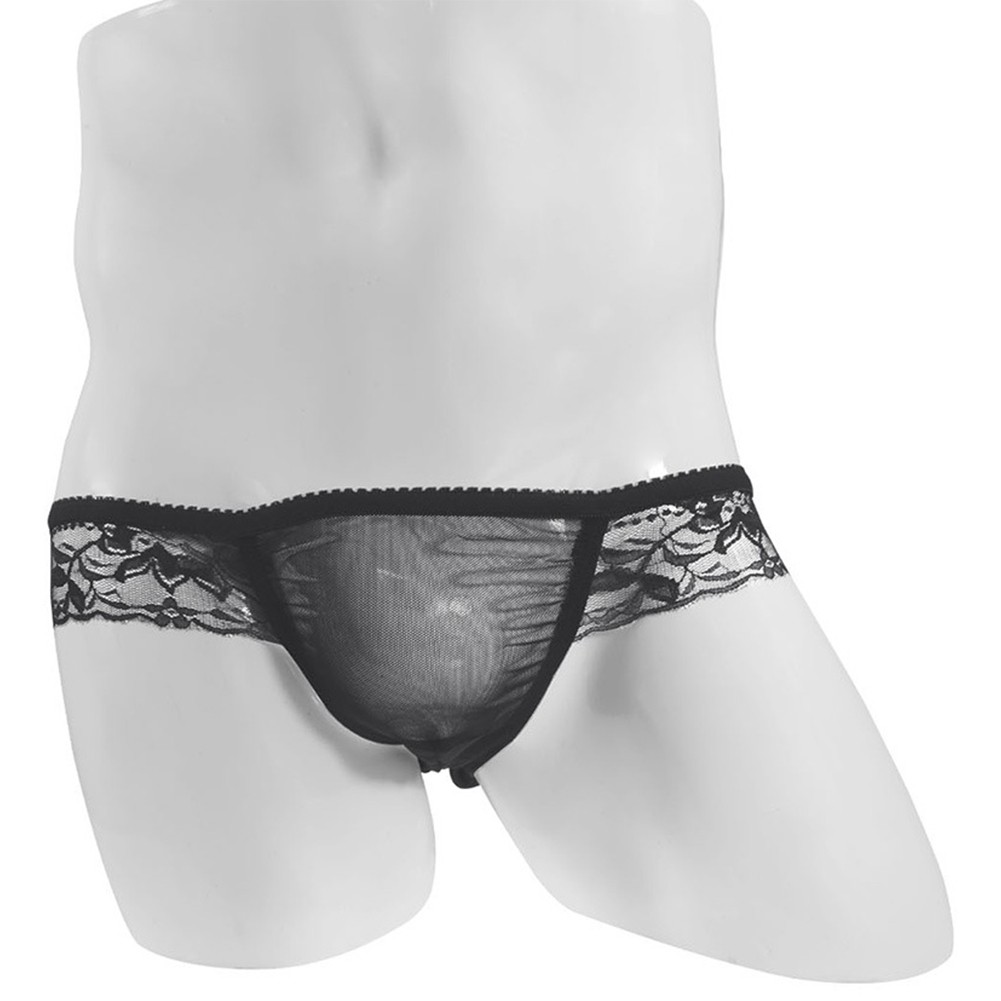 Bequem Unterwäsche Slip Schwarz Sissy Dessous Slip Spitze Tanga Beutel - Bild 27 von 36