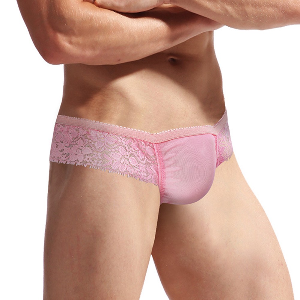Bequem Unterwäsche Slip Schwarz Sissy Dessous Slip Spitze Tanga Beutel - Bild 32 von 36