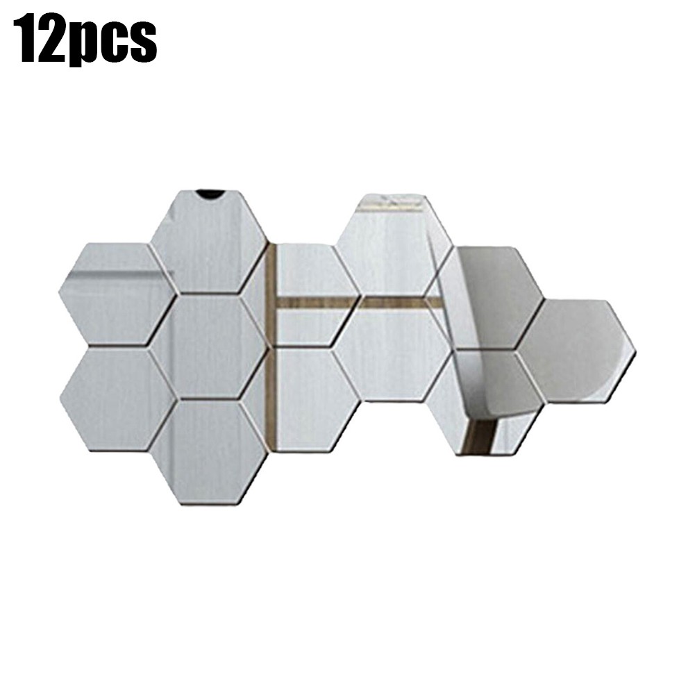 For Hexagonal Acrylic Mirrors Pack of 12 Perfect for DIY Home Decor Ideas