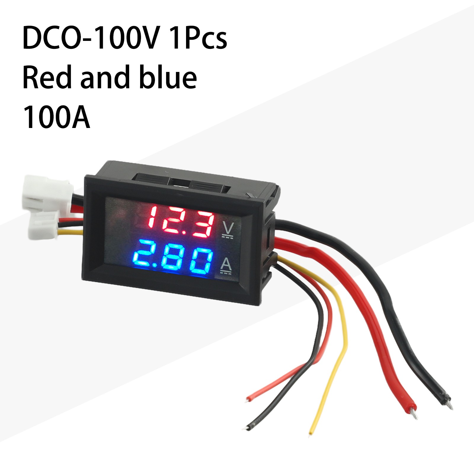 Dc 100V 10A Voltmeter Amperemeter Blau+ Rot LED Doppelt Digital Volt Amp-Meter - Bild 36 von 47