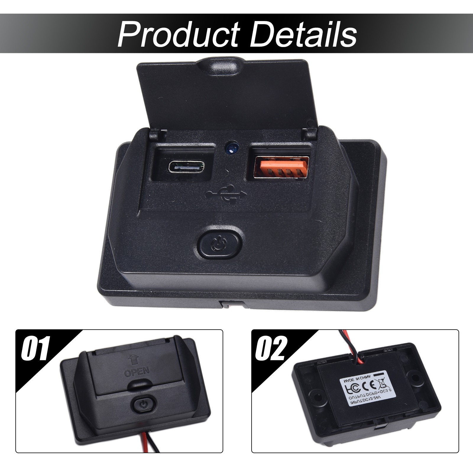 Adaptateur de charge rapide double port avec indicateur visuel pour une surveill - Photo 15 sur 31