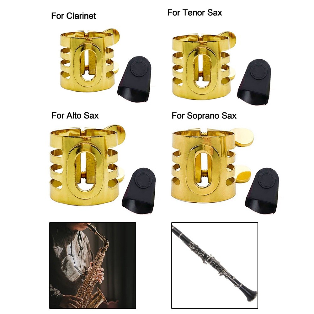 Ligature H + Couvre-Bec Rico Pour Clarinette Sib – Plaqué Argent Rétro Harrison Design