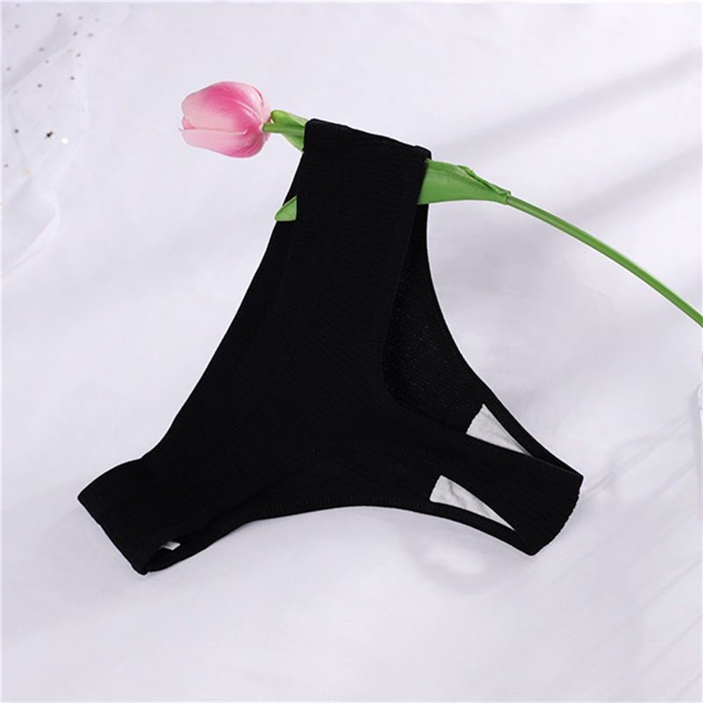 Women's Cotton Thong Briefs Low Waist T Shaped Underwear with Anti Exposure - Picture 9 of 11