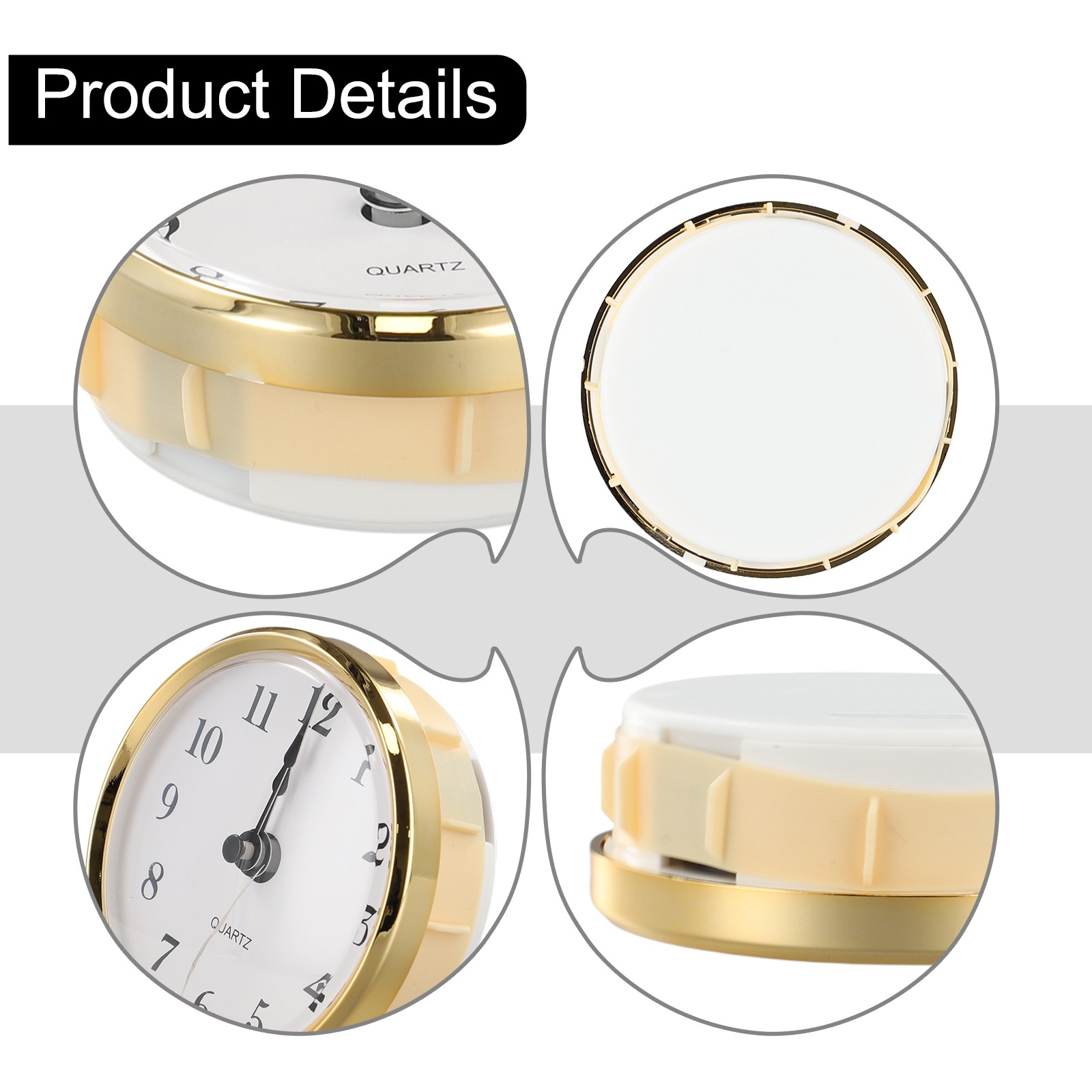 Plastic+electroplating Clock Insert Replacement Transparent Cover 80mm Brand New
