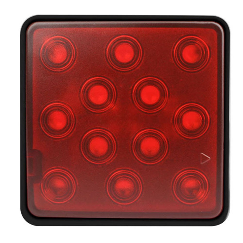 Premium ABS Material on 2'' Trailer Hitch Receiver Cover with LED Brake Lights - Picture 30 of 46