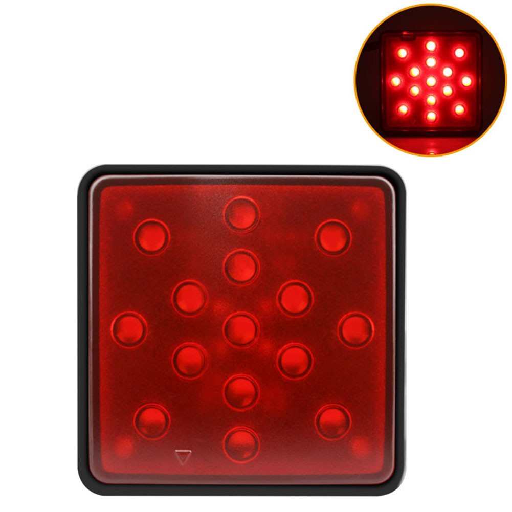Premium ABS Material on 2'' Trailer Hitch Receiver Cover with LED Brake Lights - Picture 42 of 46