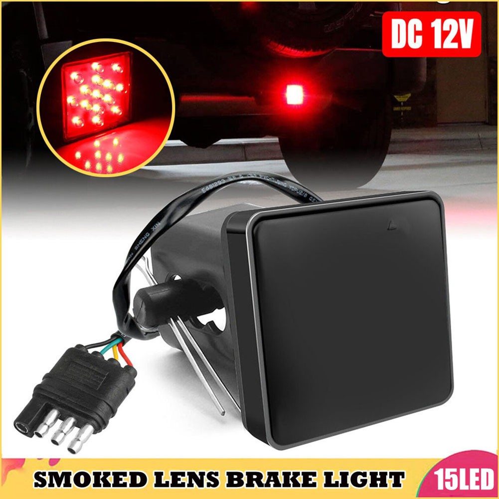 Premium ABS Material on 2'' Trailer Hitch Receiver Cover with LED Brake Lights - Picture 33 of 46