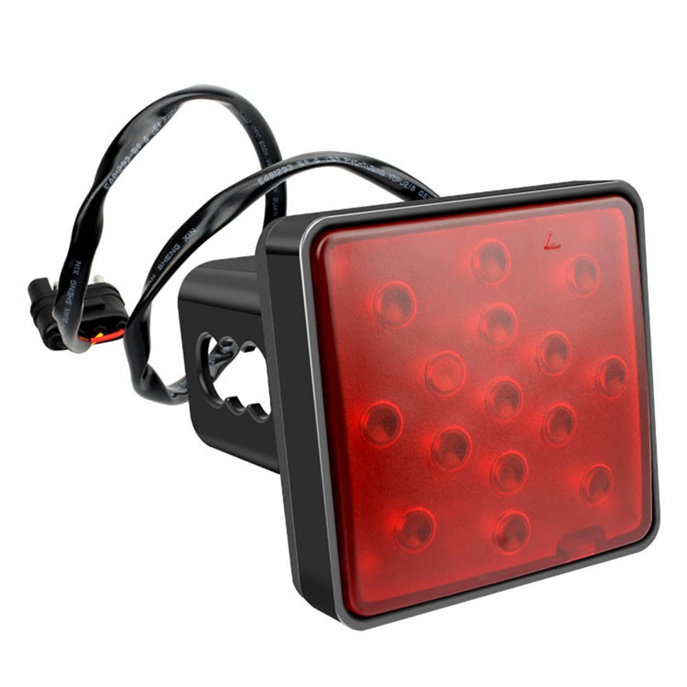 Premium ABS Material on 2'' Trailer Hitch Receiver Cover with LED Brake Lights - Picture 36 of 46