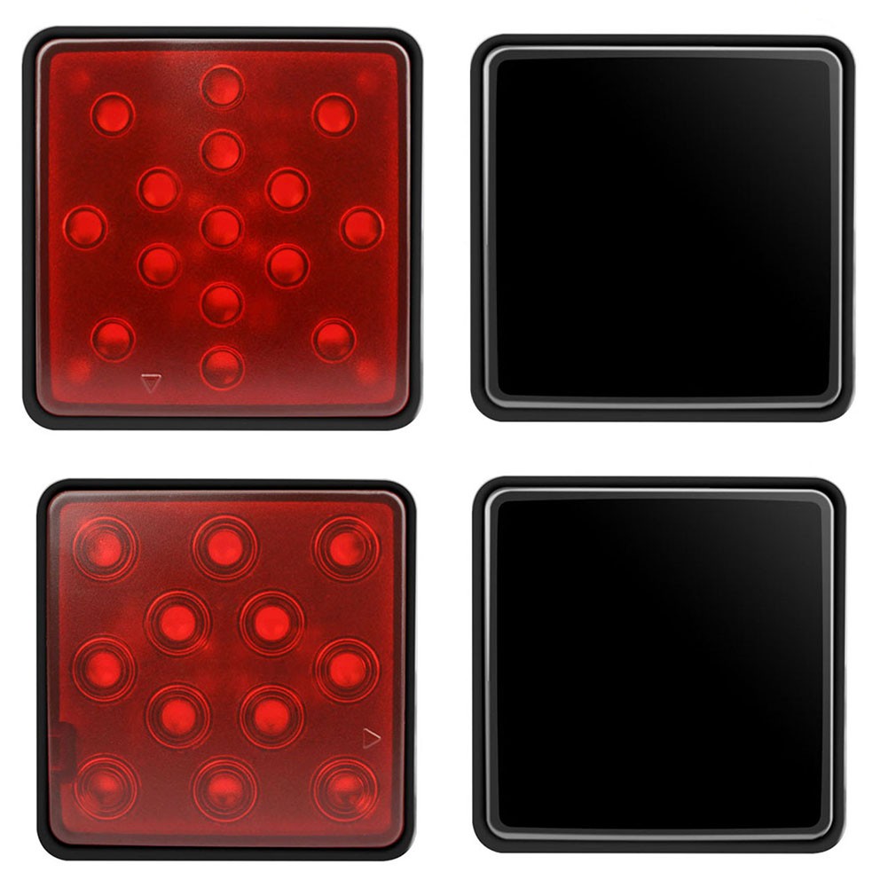 Premium ABS Material on 2'' Trailer Hitch Receiver Cover with LED Brake Lights - Picture 32 of 46
