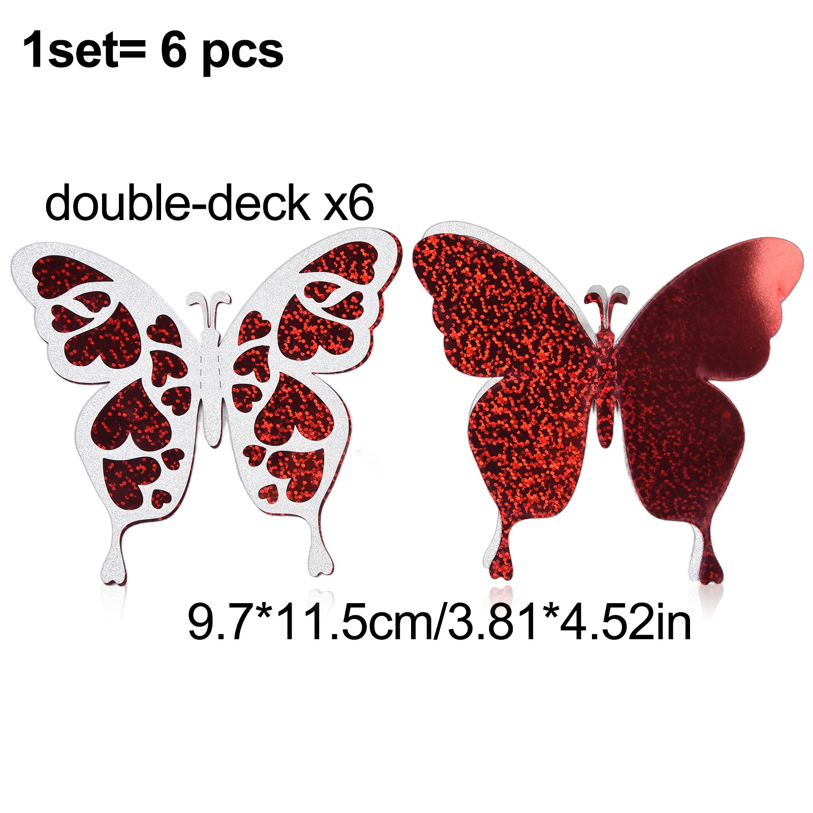 Hochwertige Aufkleber Wandsticker 3D Schmetterling Folie Druck zufällig Winkel - Bild 25 von 32