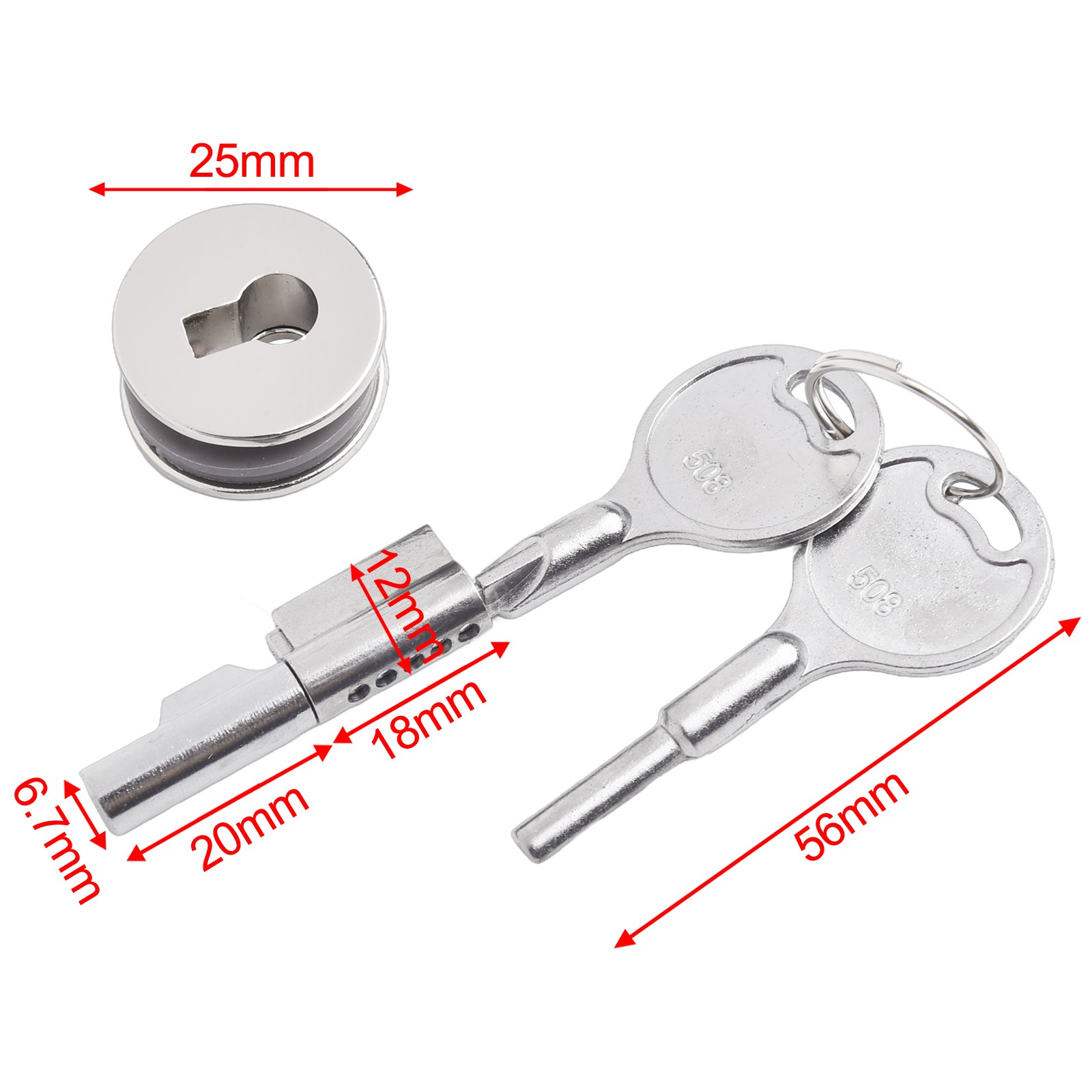 Security with this Sliding Glass Door Lock for Showcase Cabinets