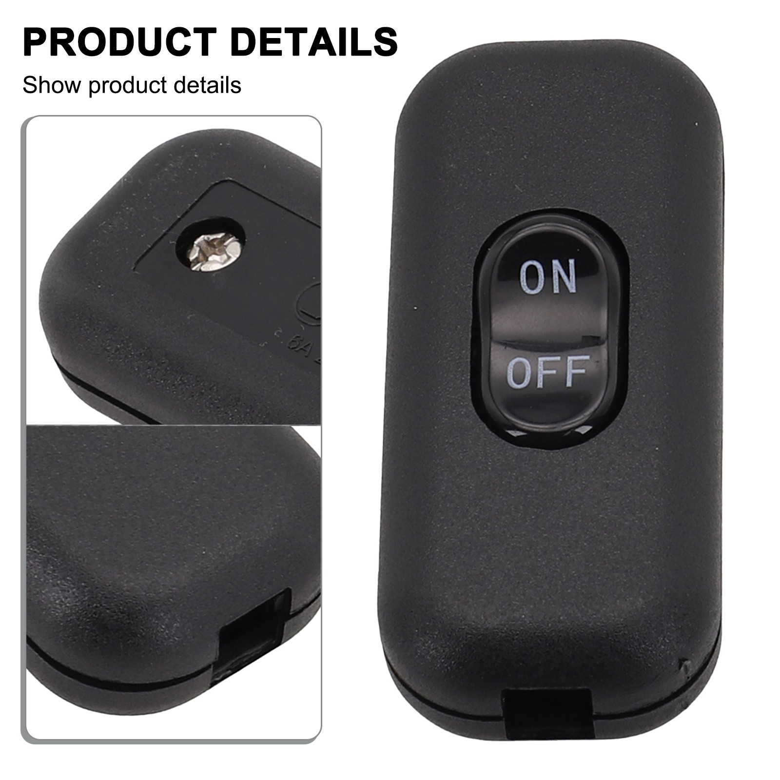 PA Housing Inline Switch for Small Appliances 6A Intermediate Cord Cable Tool