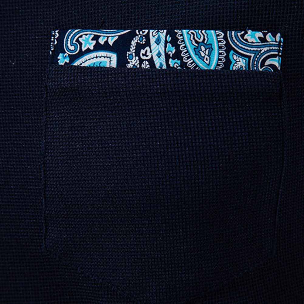Prendas para el torso de verano con cuello vuelto para hombre con diseño de retazos de flores - Imagen 16 de 57