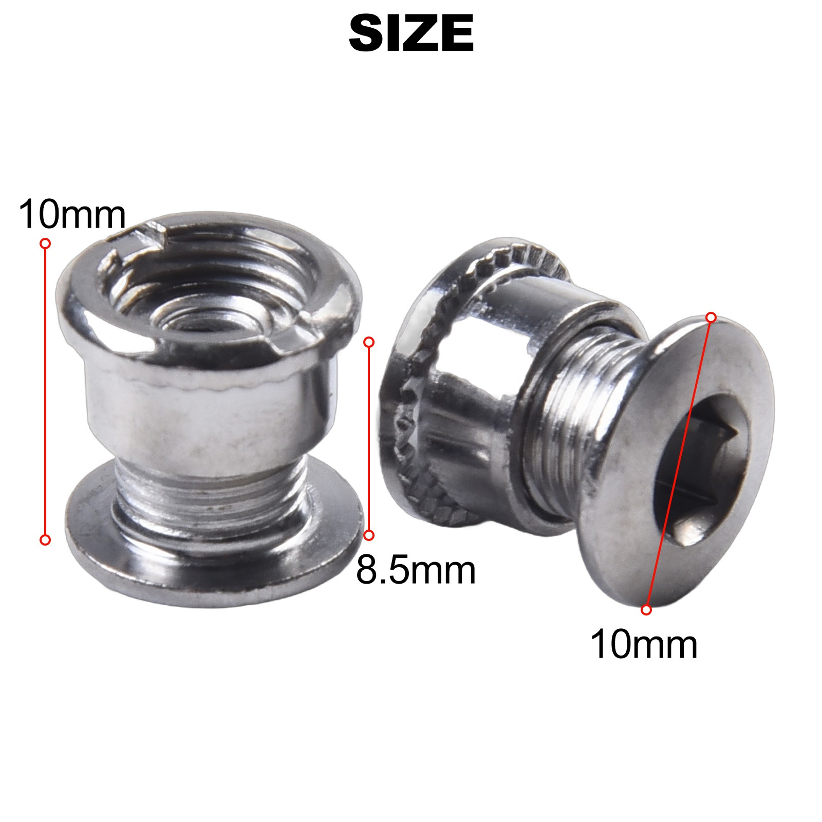 Stainless Steel Chainring Screws Set of 10 Single/Double/Triple Bolts for Bike. - Picture 23 of 36