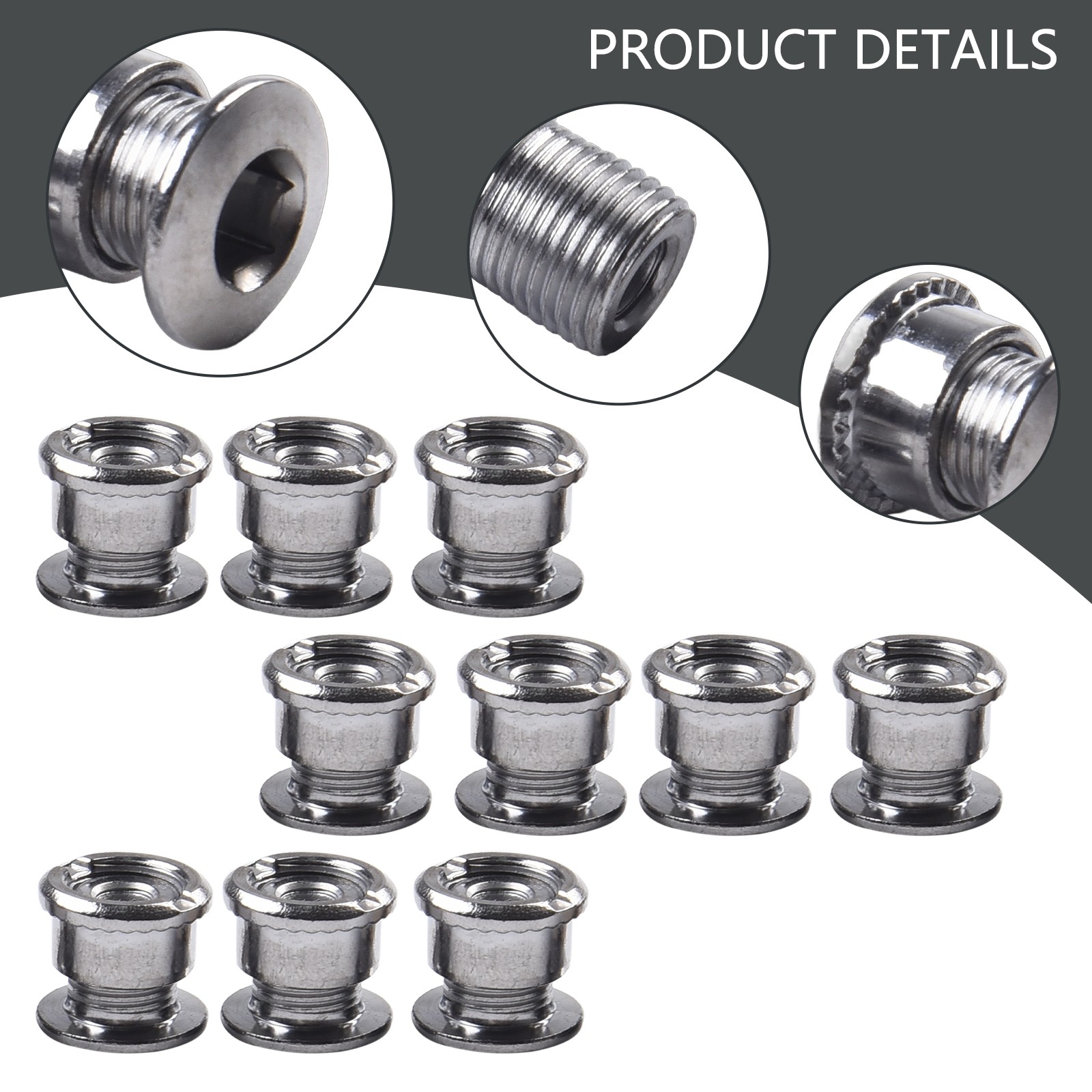Stainless Steel Chainring Screws Set of 10 Single/Double/Triple Bolts for Bike. - Picture 15 of 36
