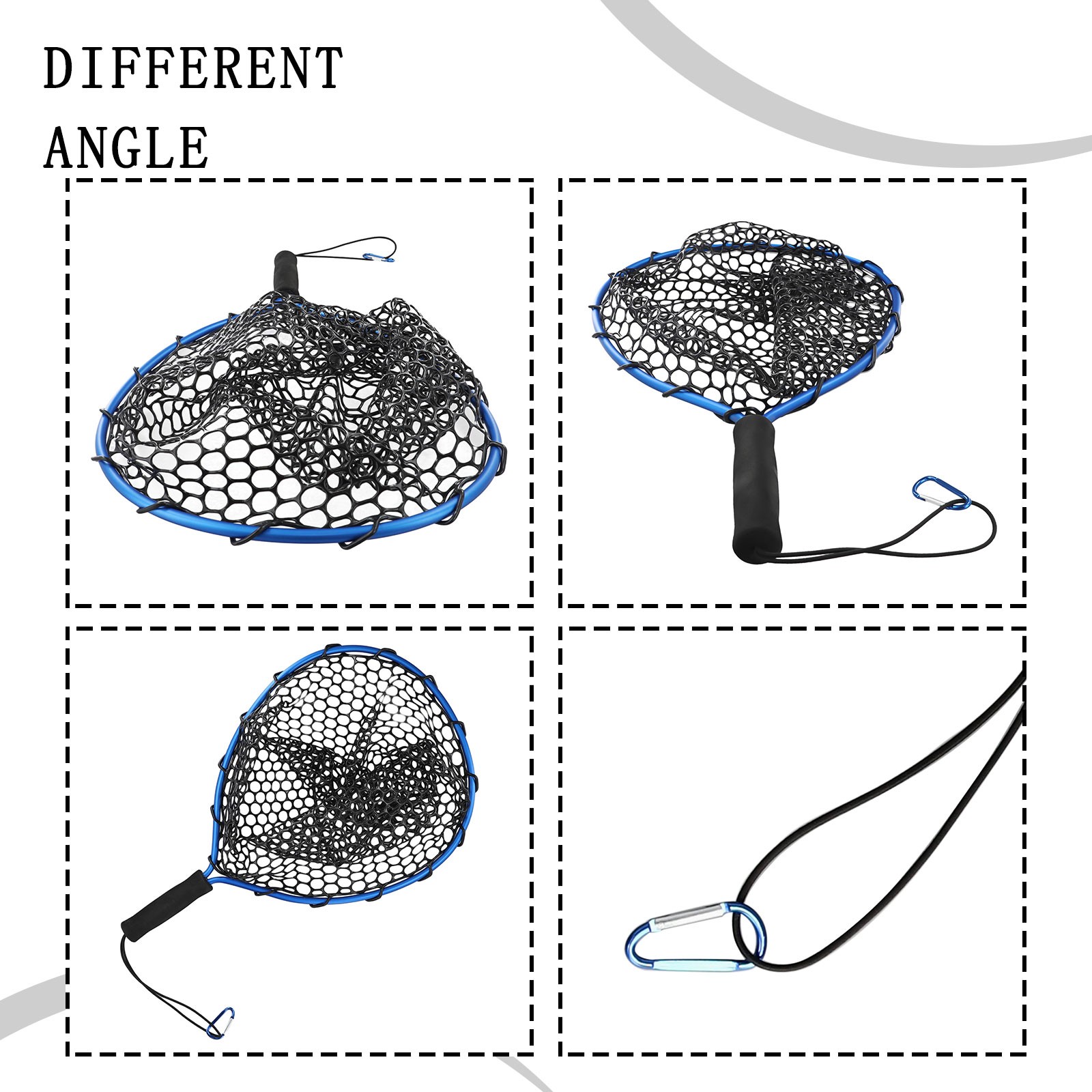 Folding Fishing Net Landing Net Quick Drying Rope Silicone Bag Small Holes - Picture 45 of 47