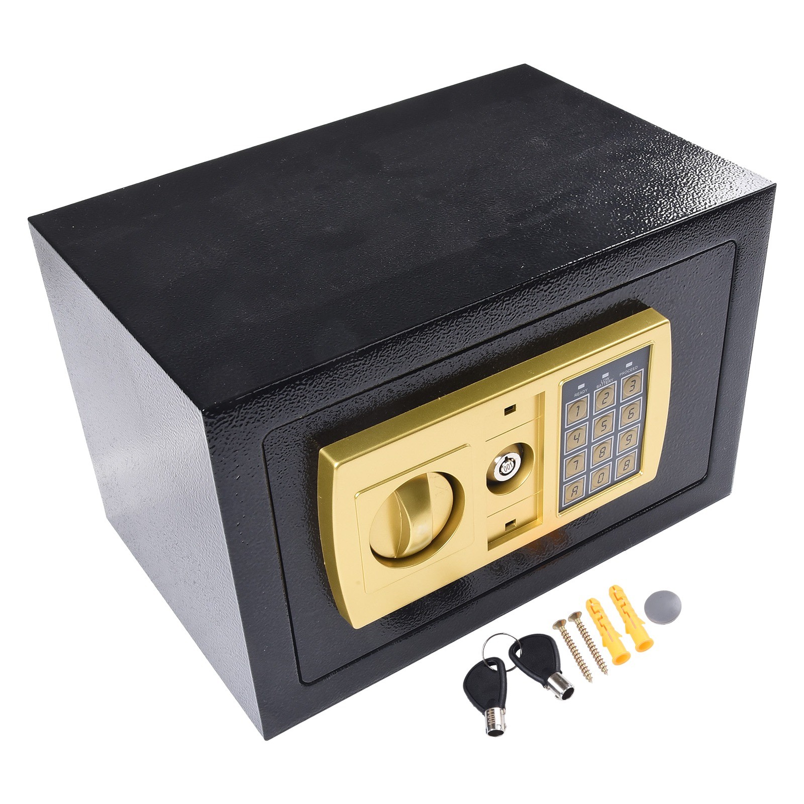 Small Fireproof Safe Box Waterproof Black Money Box Numeric Safe Savings - Picture 29 of 31