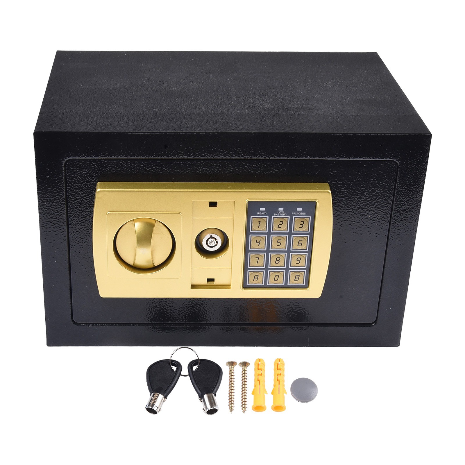Small Fireproof Safe Box Waterproof Black Money Box Numeric Safe Savings - Picture 25 of 31