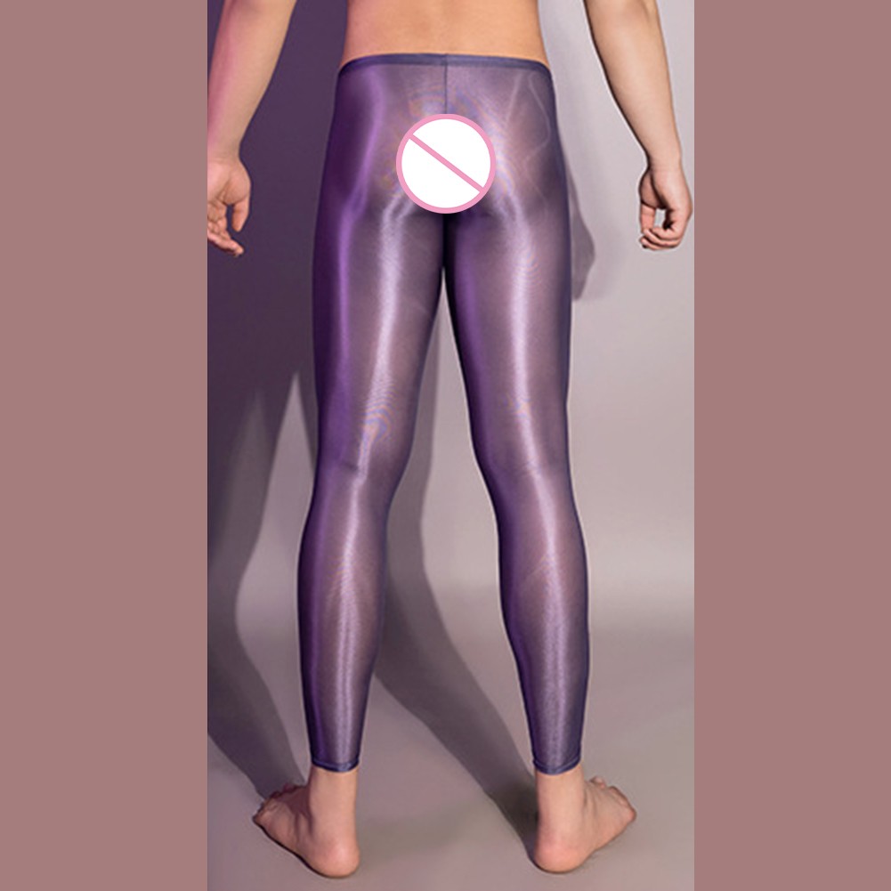 Leggings ultra sottili alla moda vedi attraverso pantaloni lunghi per uomo intimo trasparente - Foto 16 di 18