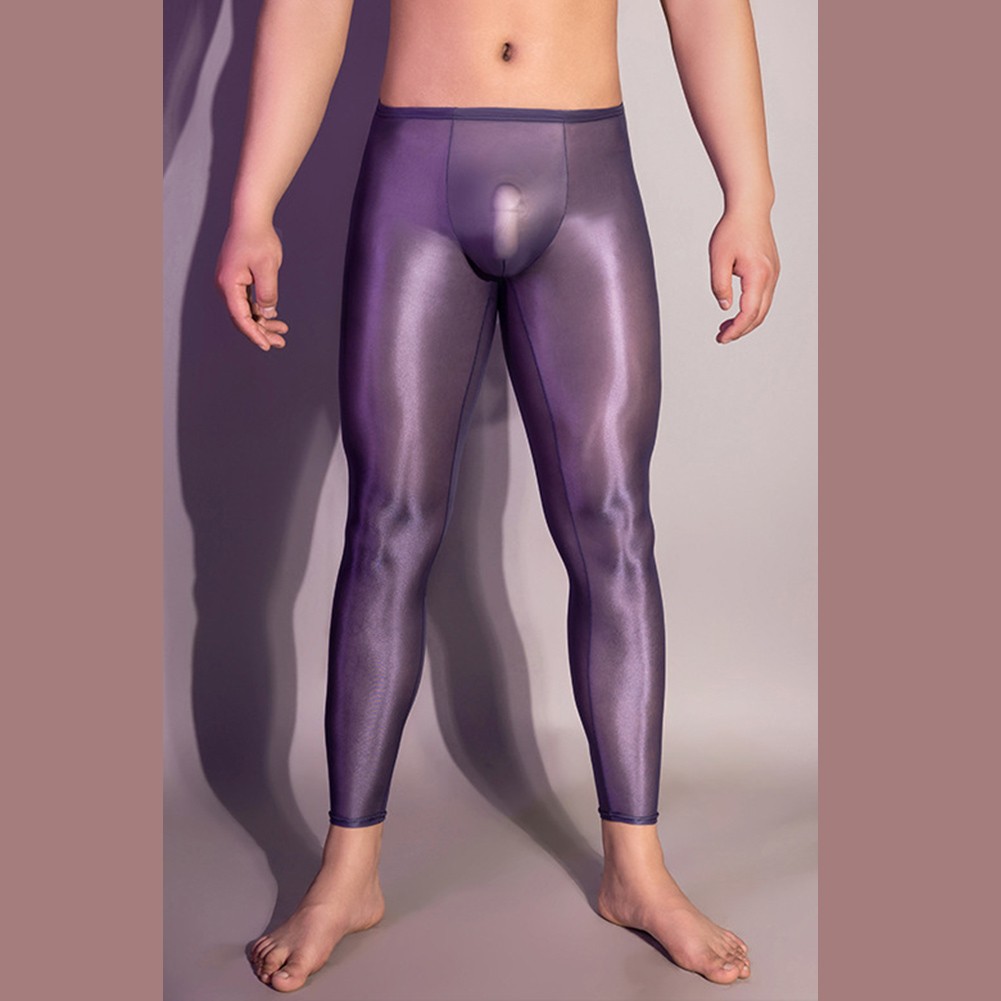 Leggings ultra sottili alla moda vedi attraverso pantaloni lunghi per uomo intimo trasparente - Foto 14 di 18