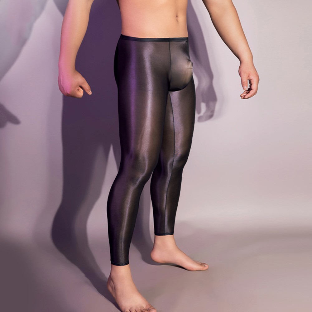 Leggings ultra sottili alla moda vedi attraverso pantaloni lunghi per uomo intimo trasparente - Foto 10 di 18