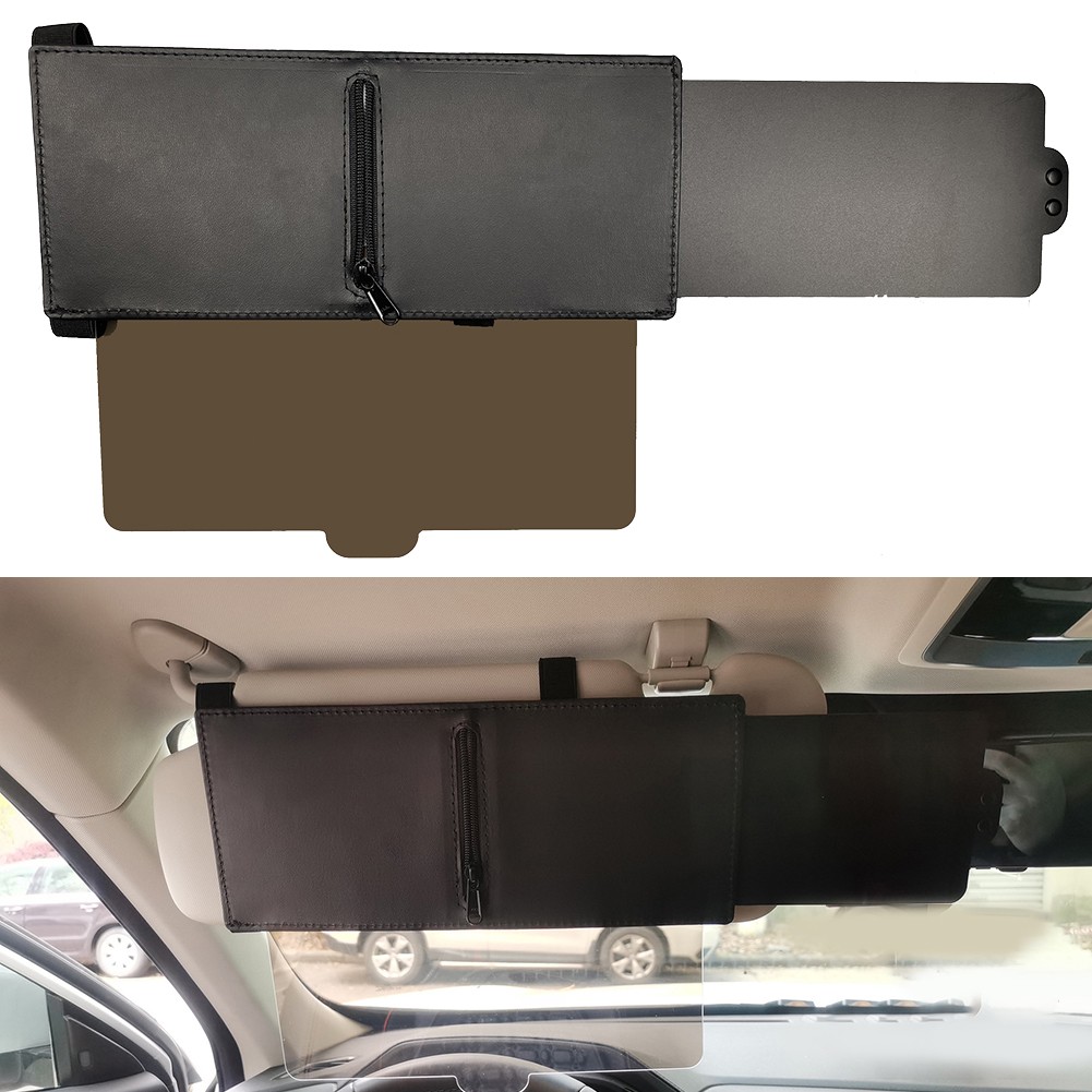 Sturdy PU Leather Sunshade Extender with Polarized Lens for Glare Reduction - Bild 25 von 39