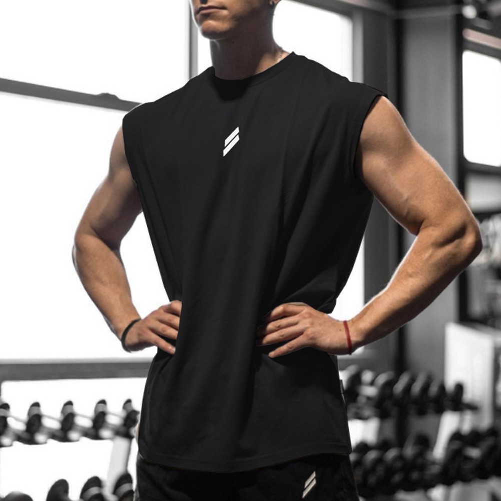 Weste Unterhemd Crew -Hals Fitnesssport Hellgrau Herren Marine Ärmellos - Picture 14 of 19