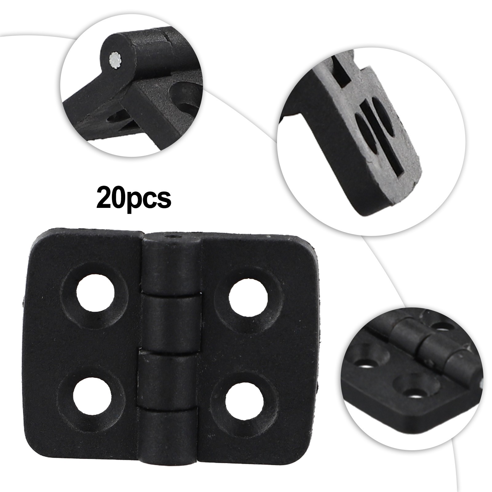 Affordable Set of Mini Plastic Hinges for Cabinets and Furniture 10 Pieces