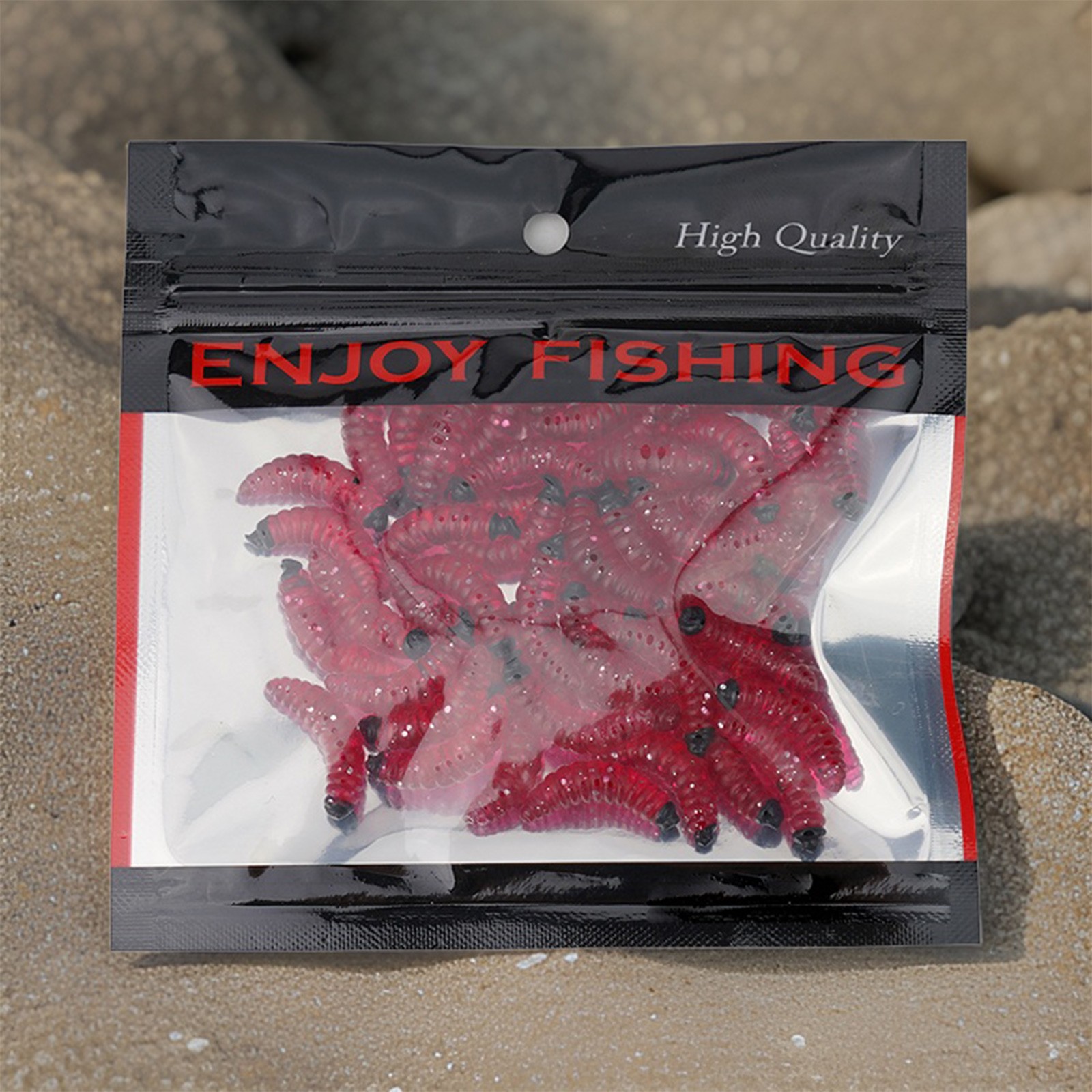 50 pz esche morbide vermi bagliosi gamberetti perfette per la pesca in acque pro - Picture 15 of 50