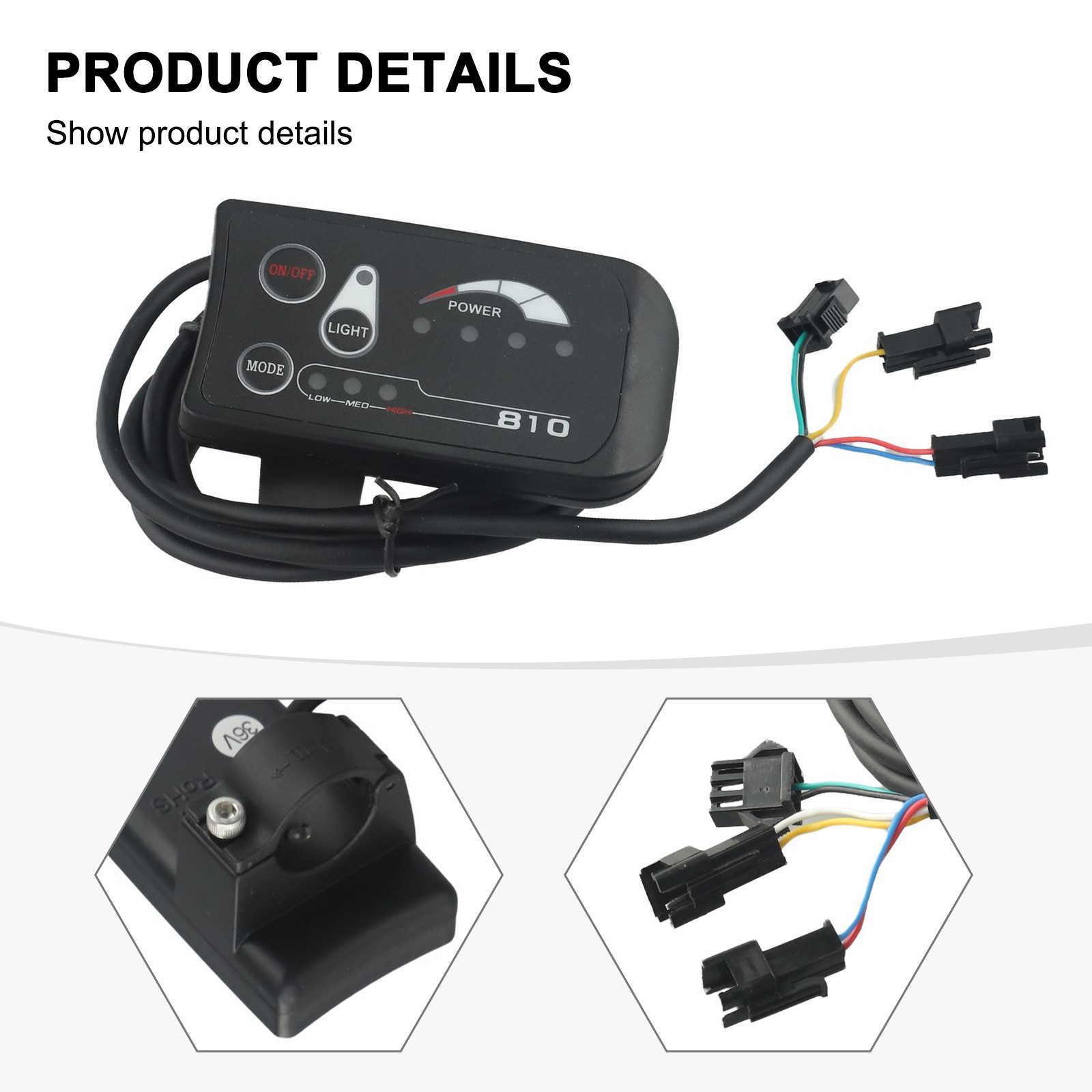 24V/36V/48V LED810 Display Level Meter Panel For Electric Bike/ebike/e-scooter - Picture 41 of 58
