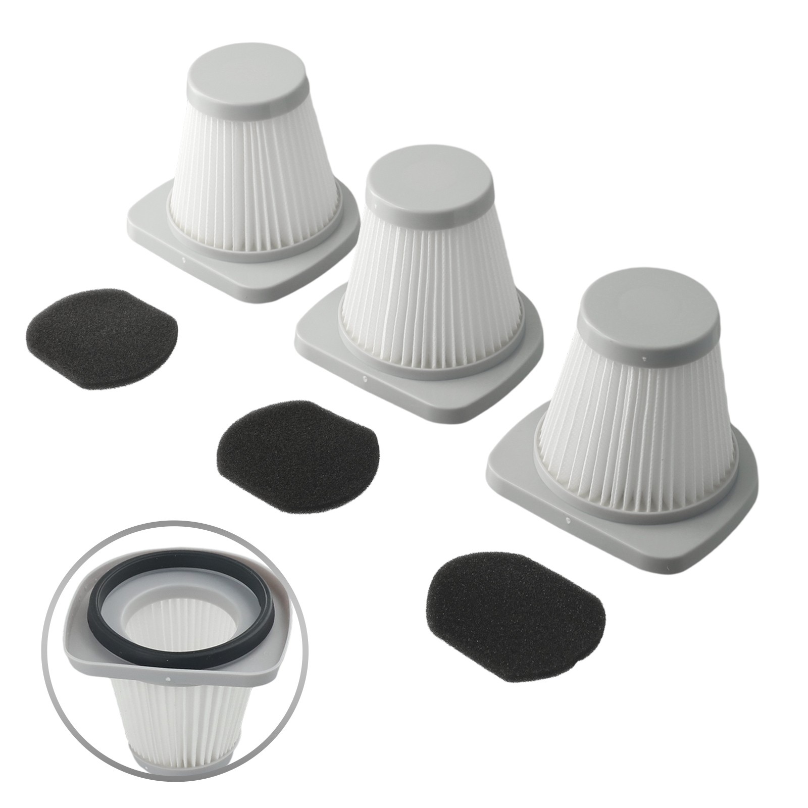 1/3pcs Handheld Vacuum Cleaner Fittings Filter Part For Midea SC861 SC861A - Picture 26 of 37