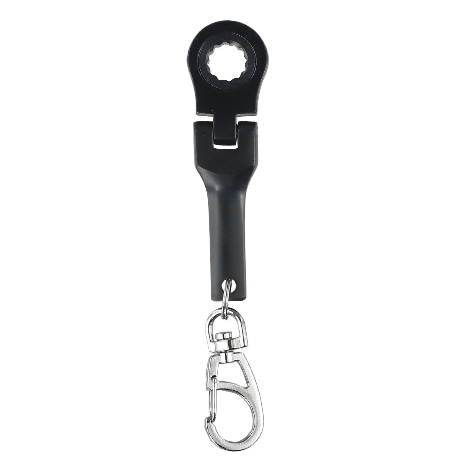 Mini 10mm Ratchet Wrench Keychain Tool 180 Degree Rotation (Mirror Silver) - Picture 42 of 58