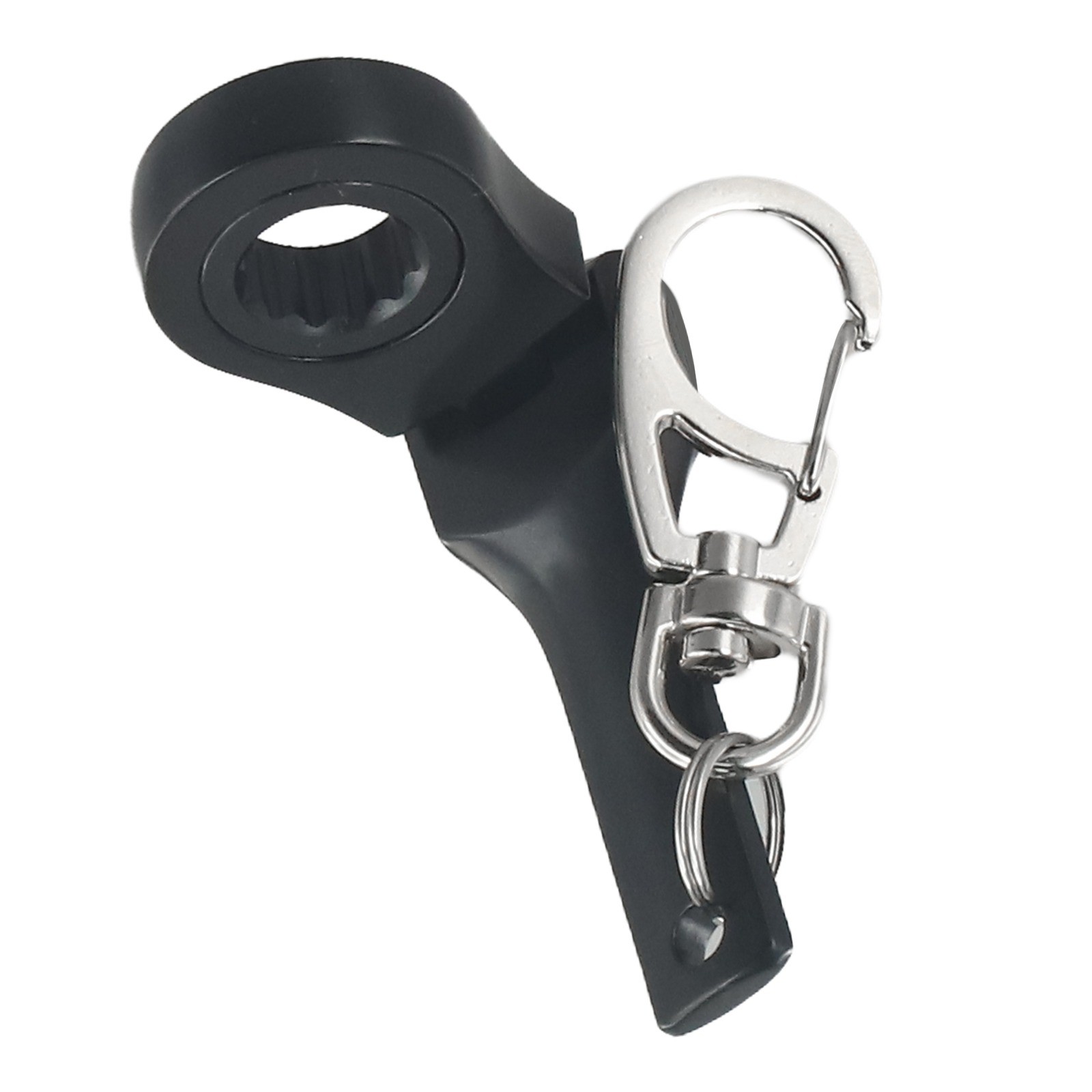 Mini 10mm Ratchet Wrench Keychain Tool 180 Degree Rotation (Mirror Silver) - Picture 53 of 58
