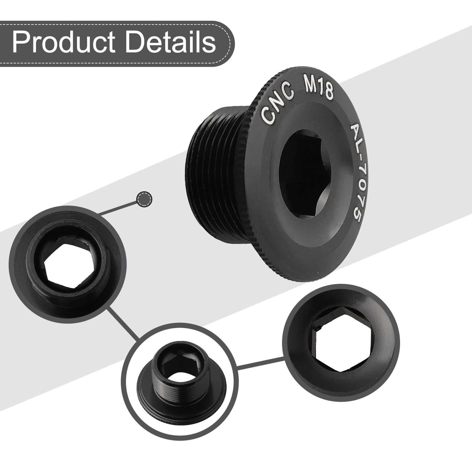 Road Bike Aluminum Alloy Crank Arm Fixing Bolt Crank Cover Screws M18/M19/M20 - Picture 27 of 62