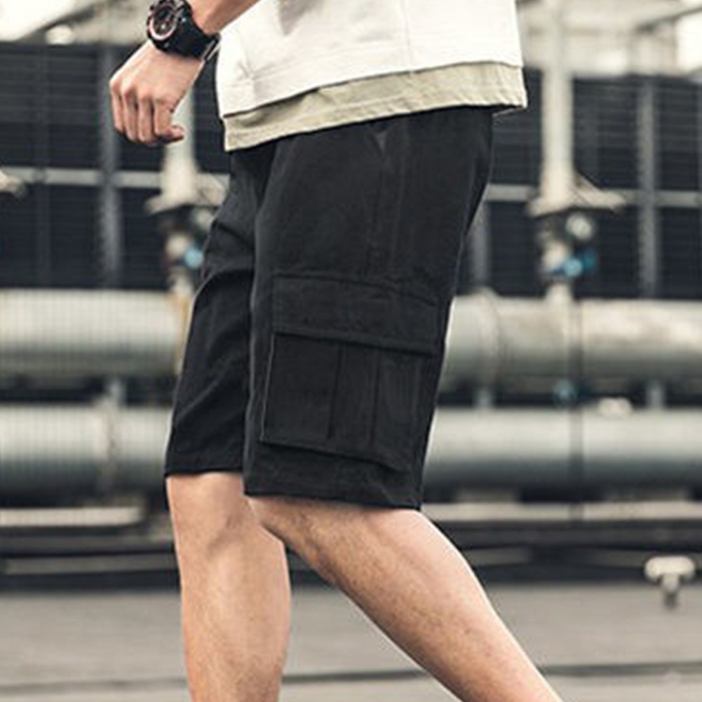 Pantaloncini corti uomo nuovi da trekking estivi allenamento spiaggia cargo casu - Foto 23 di 31