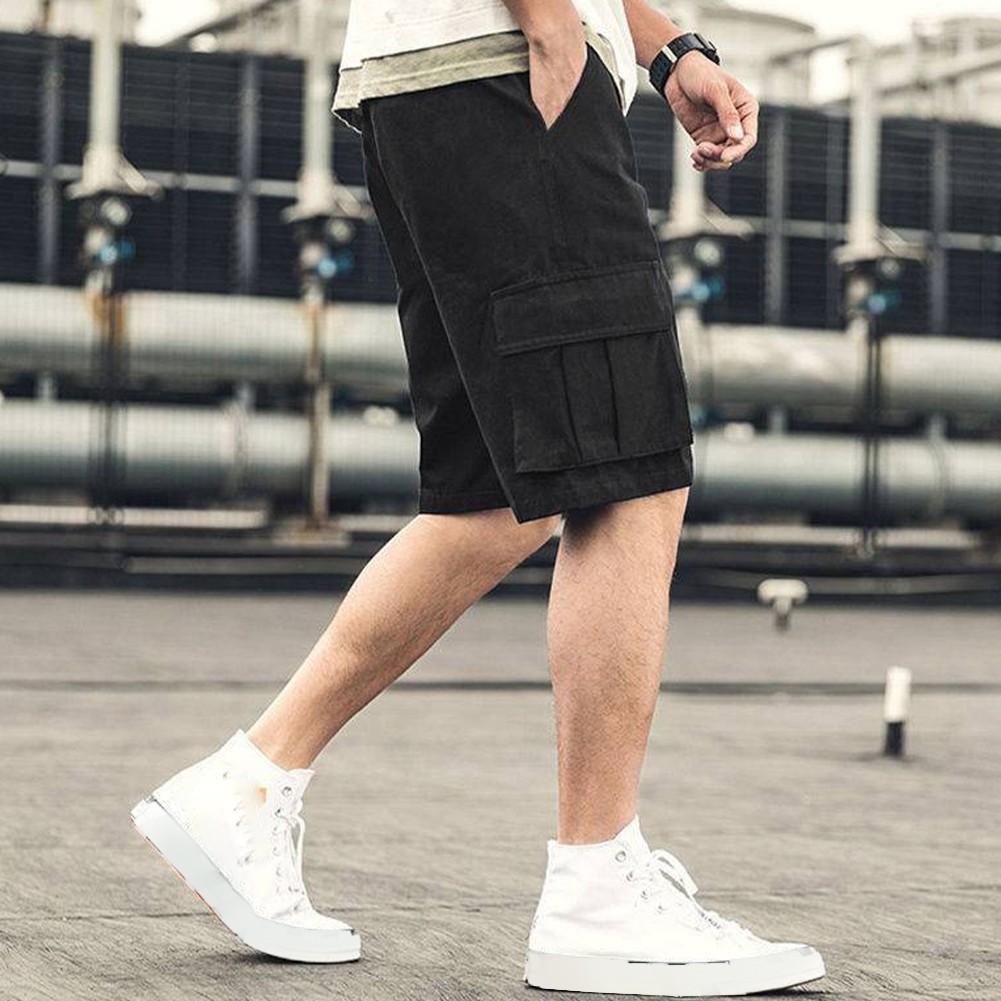 Pantaloncini corti uomo nuovi da trekking estivi allenamento spiaggia cargo casu - Foto 21 di 31